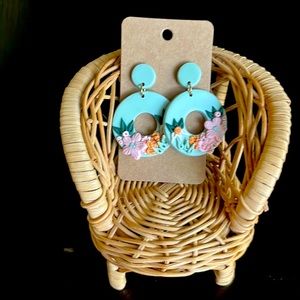 Trendy polymer clay statement earrings!